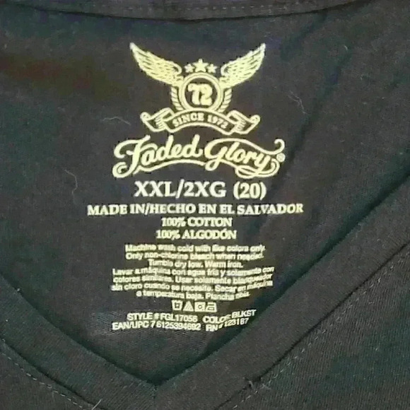 Black Faded Glory Tee - Picture 3 of 4